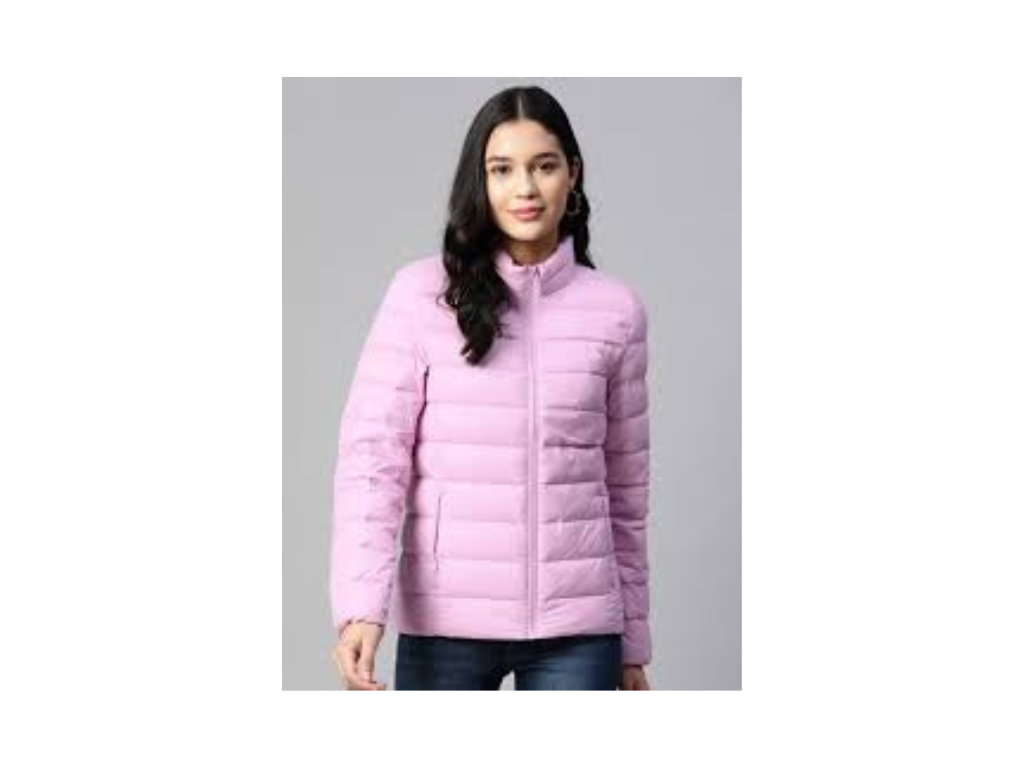 Mast & Harbour Women’s Grey Solid Padded Jacket