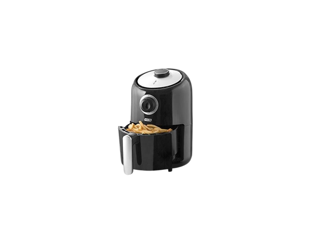 Dash Compact Air Fryer 1.2L – Grey | Auto Shut-Off, Non-Stick Basket, Recipe Guide