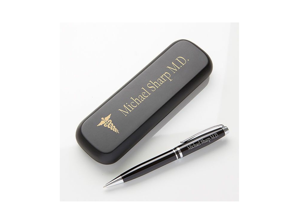 Engraved Pen with Storage Box